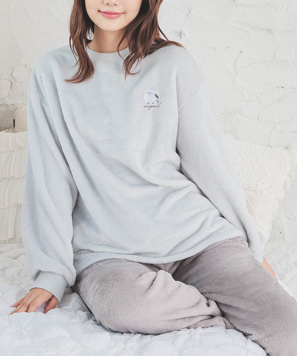 Honeys（ハニーズ） ルームウェア 部屋着 ハニぽか シャギー素材 刺繍