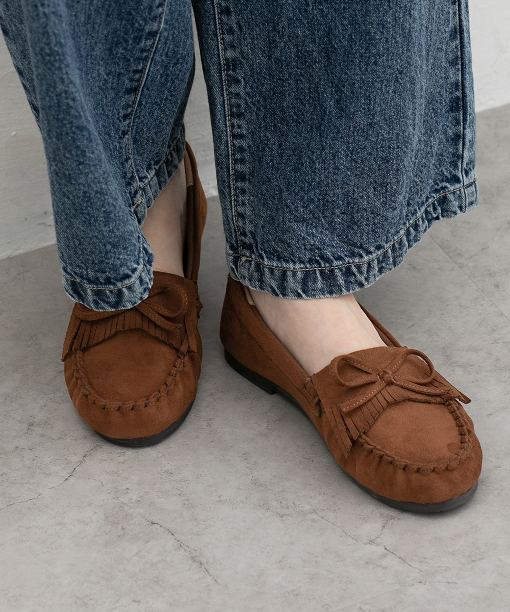 Honeys（ハニーズ） 靴 シューズ フラットシューズ リボン フリンジ