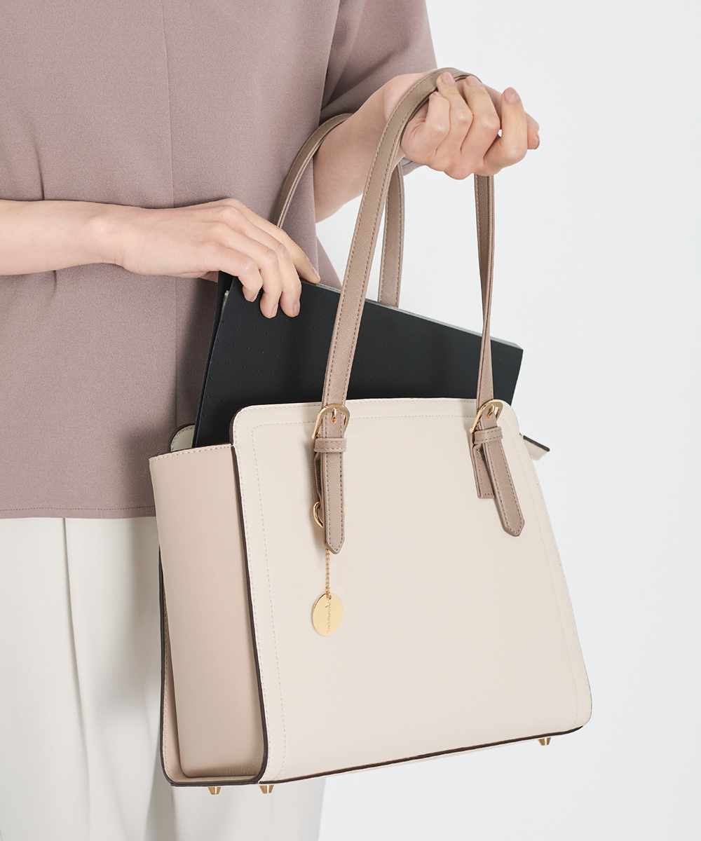 Honeys バッグ トートバッグ A4対応 通勤 オフィス レディース