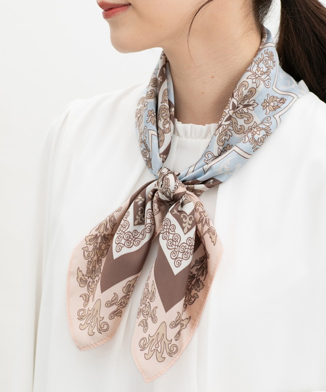 Honeys（ハニーズ） ストール ファッショングッズ 柄物 総柄 サテン