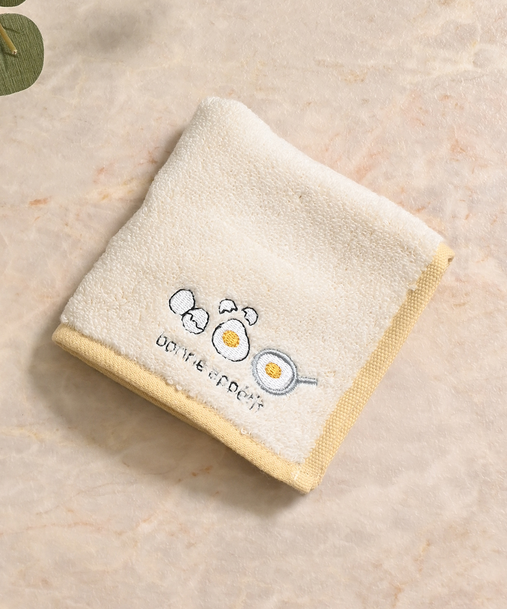 Honeys ハンカチ タオルハンカチ ミニタオル 刺繍 綿100％ ワン