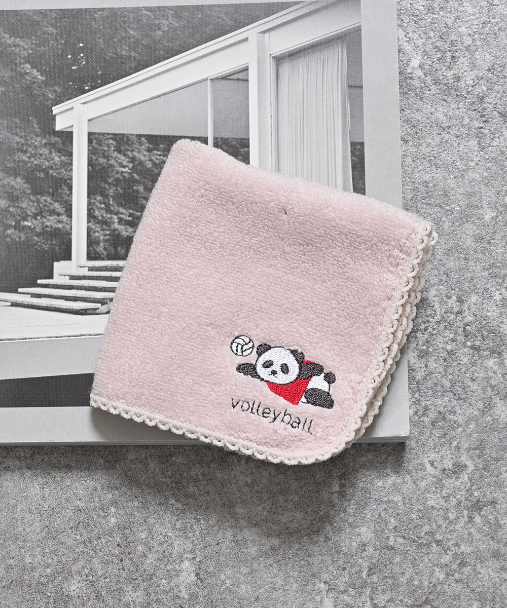 Honeys ハンカチ タオルハンカチ ミニタオル 刺繍 綿100％ ワン
