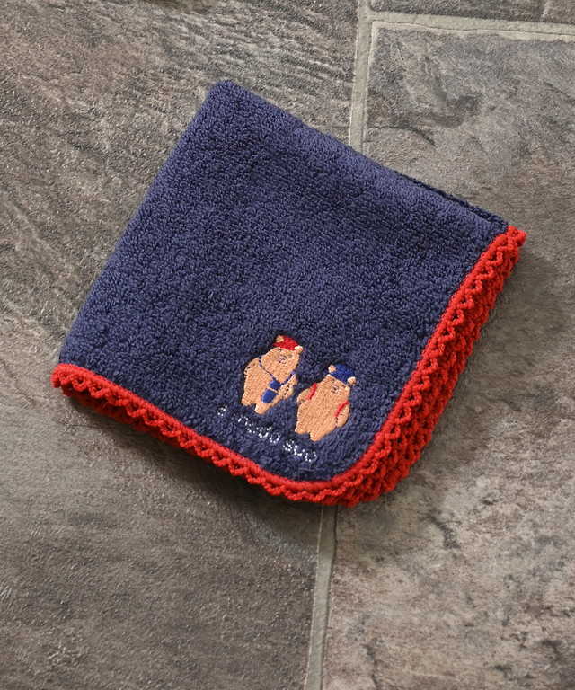 Honeys（ハニーズ） ハンカチ タオルハンカチ ミニタオル 刺繍 ワン