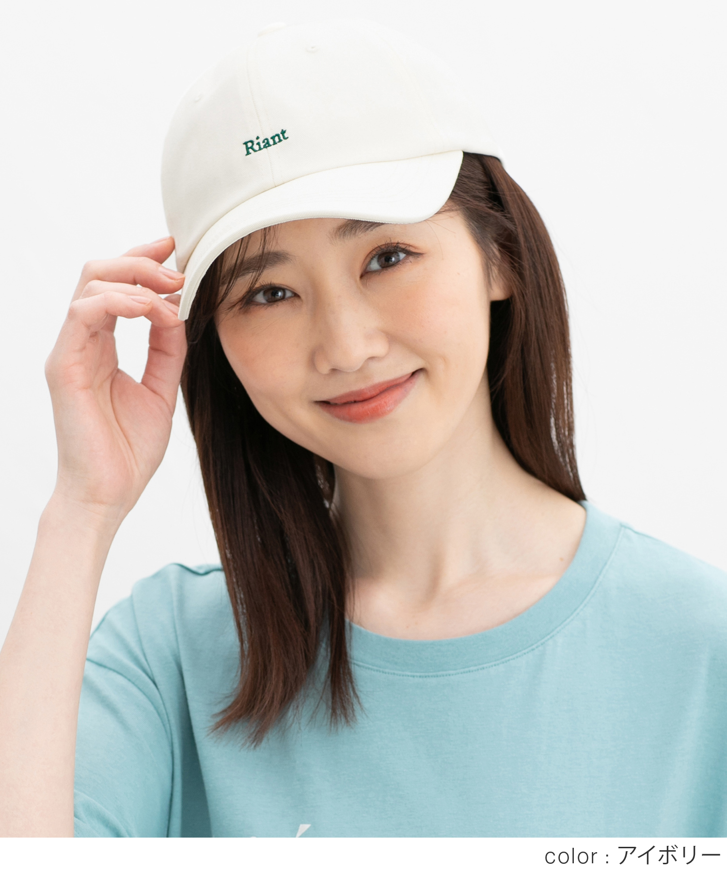 Bロゴ刺繍デニム風キャップ Honeys（ハニーズ） 帽子 キャップ ロゴ 刺繍 デニム ツイル素材 綿100