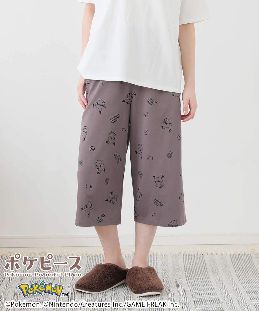 ポケモンハンバツき 2個セット Honeys（ハニーズ） ルームパンツ 8分丈パンツ ポケモン ポケピース