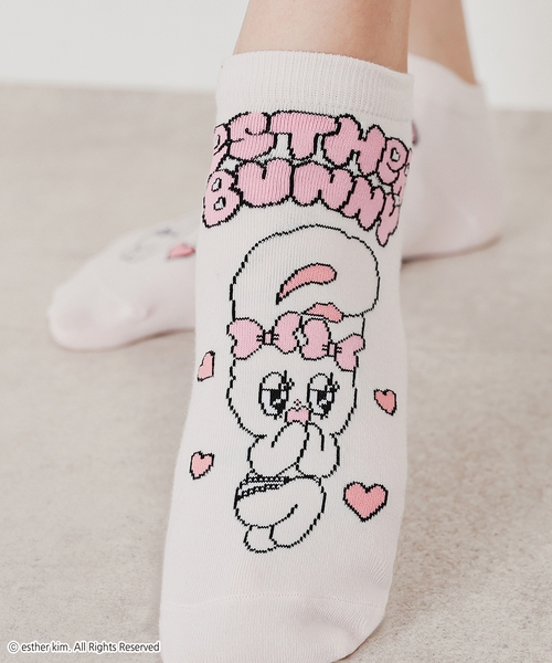 Honeys（ハニーズ） 靴下 ソックス エスターバニー キャラクター 綿混