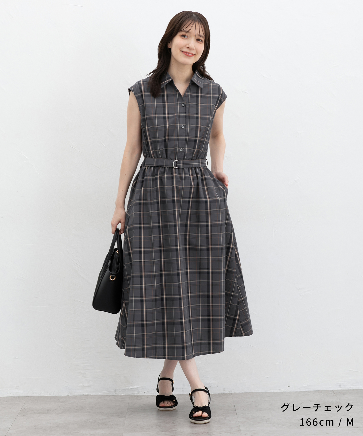 Honeys（ハニーズ） ワンピース ノースリーブ ロング丈 大きいサイズ