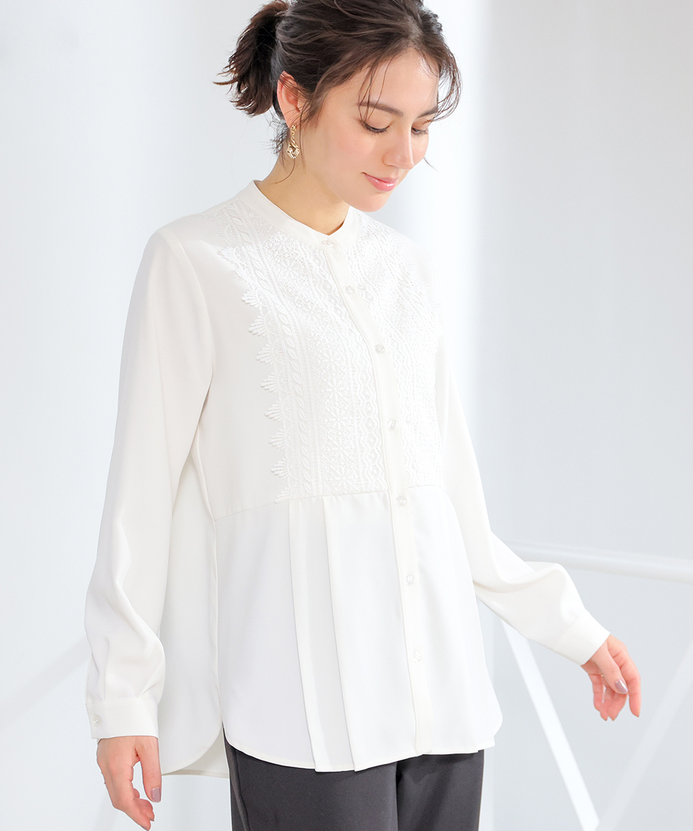 Honeys（ハニーズ） トップス ブラウス 長袖 再生ポリエステル