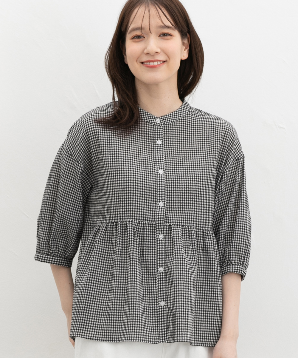 Honeys（ハニーズ） トップス ブラウス ペプラムシルエット ギャザー