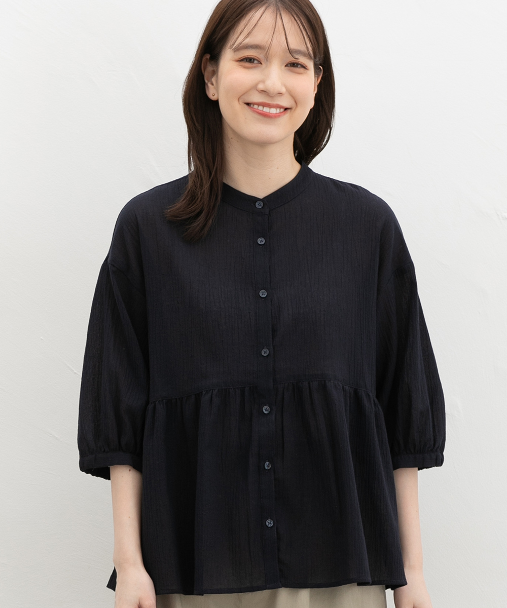 Honeys（ハニーズ） トップス ブラウス ペプラムシルエット ギャザー