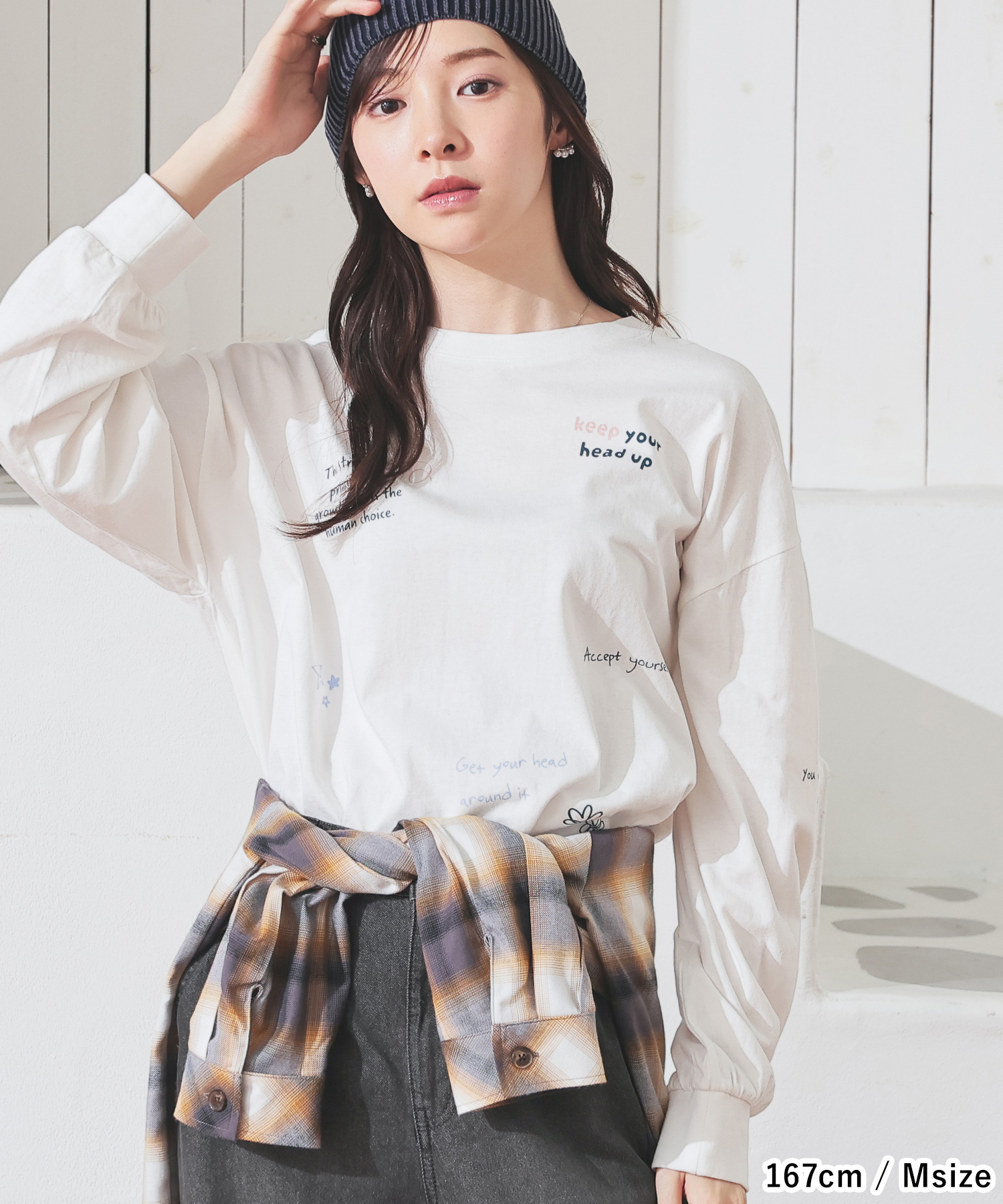 Honeys トップス Tシャツ ロンT 長袖Tシャツ ビッグTシャツ