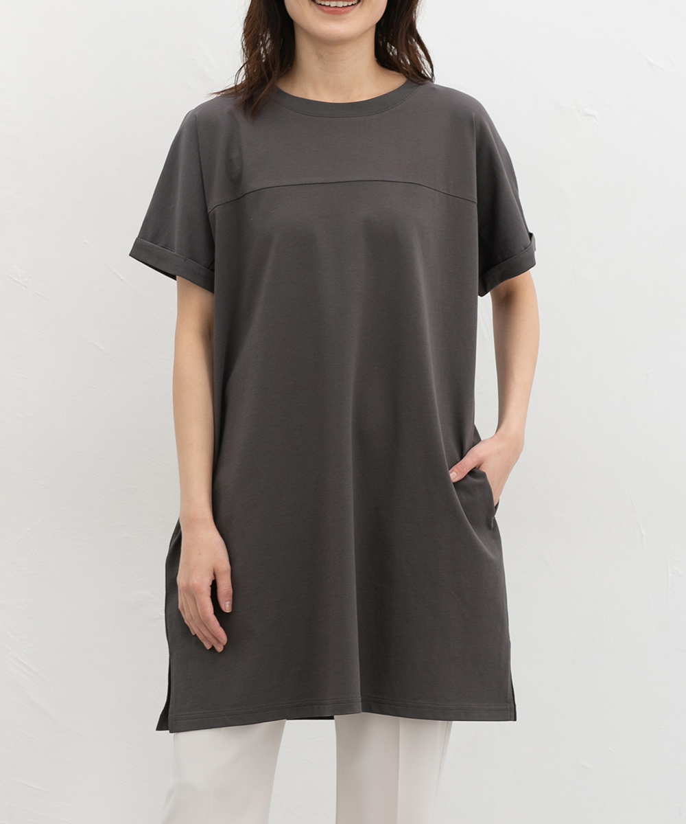 Honeys（ハニーズ） ワンピース 半袖 ひざ丈 ハニさら UVカット 接触冷