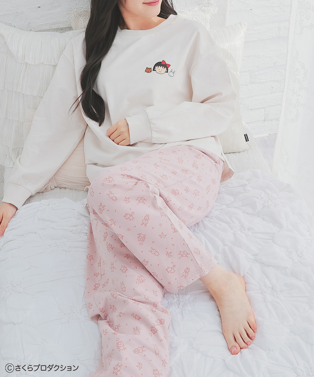 Honeys（ハニーズ） ルームウェア 部屋着 ちびまる子ちゃん 綿 裏毛
