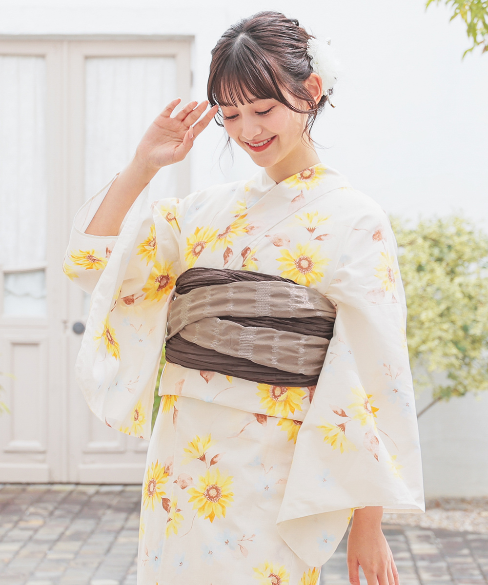 浴衣 青 白 花柄（レディースファッション） | ファッション の