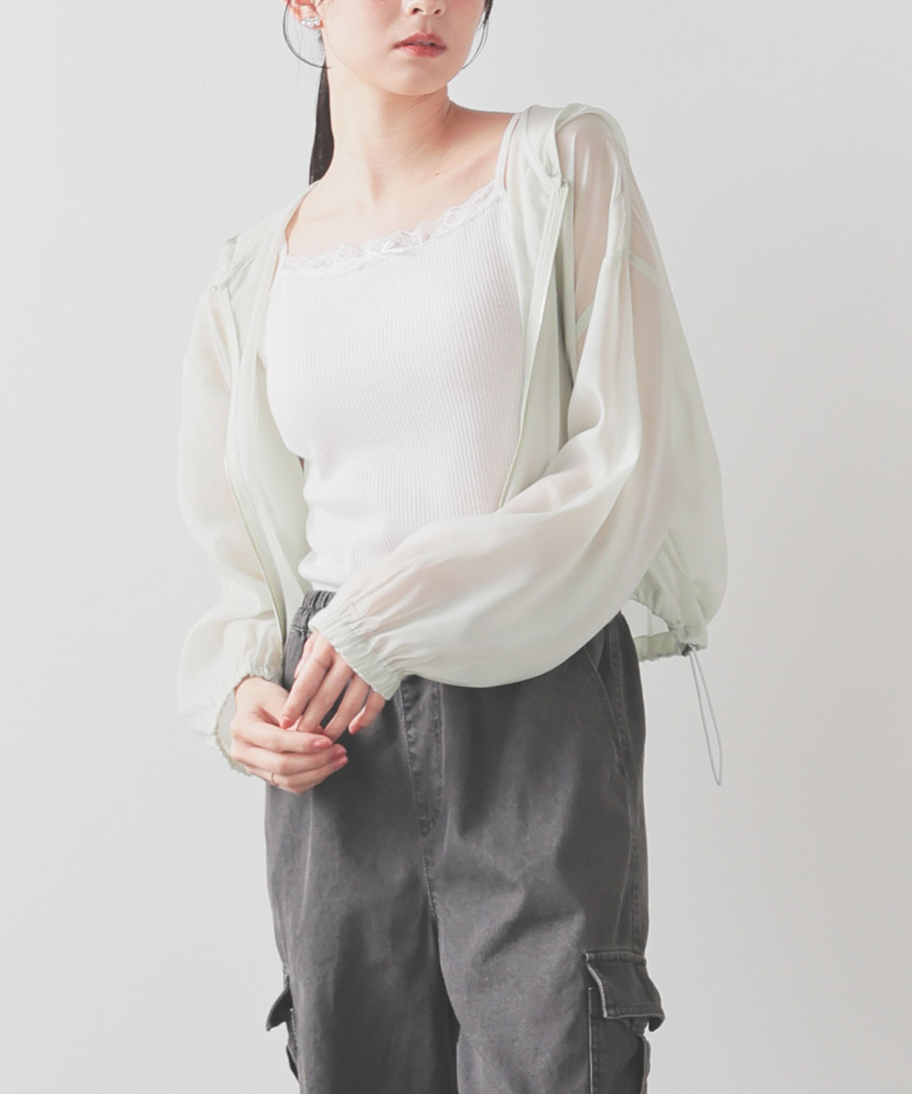 ◆YONFA◆ スモークシアーブルゾンIvory YONFA / スモークシアーブルゾン (ivory)