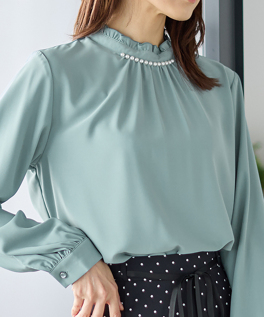 Honeys（ハニーズ） トップス ブラウス 長袖 オフィス 通勤 きれいめ