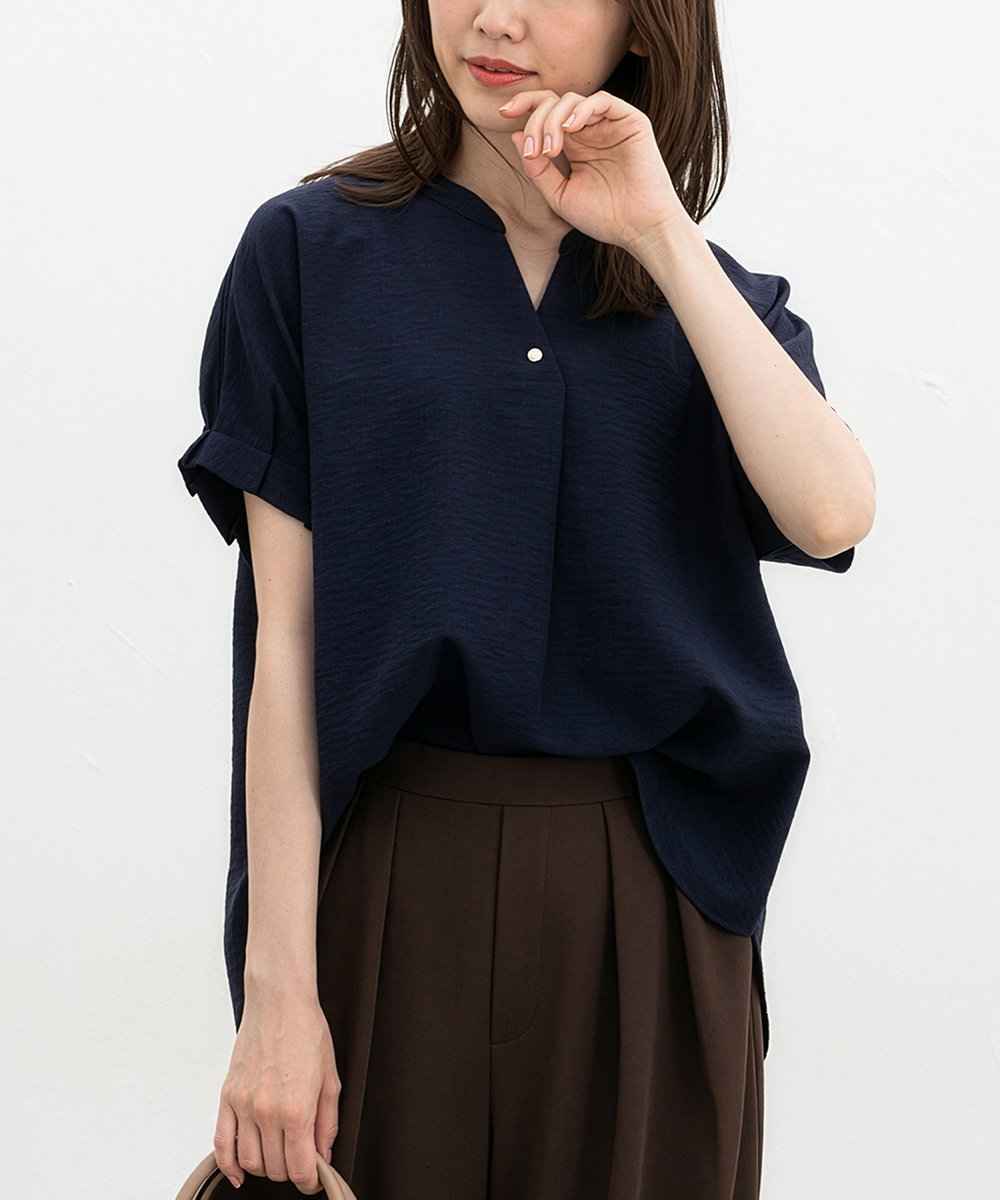Honeys（ハニーズ） トップス ブラウス 半袖 ハニさら オフィス きれい