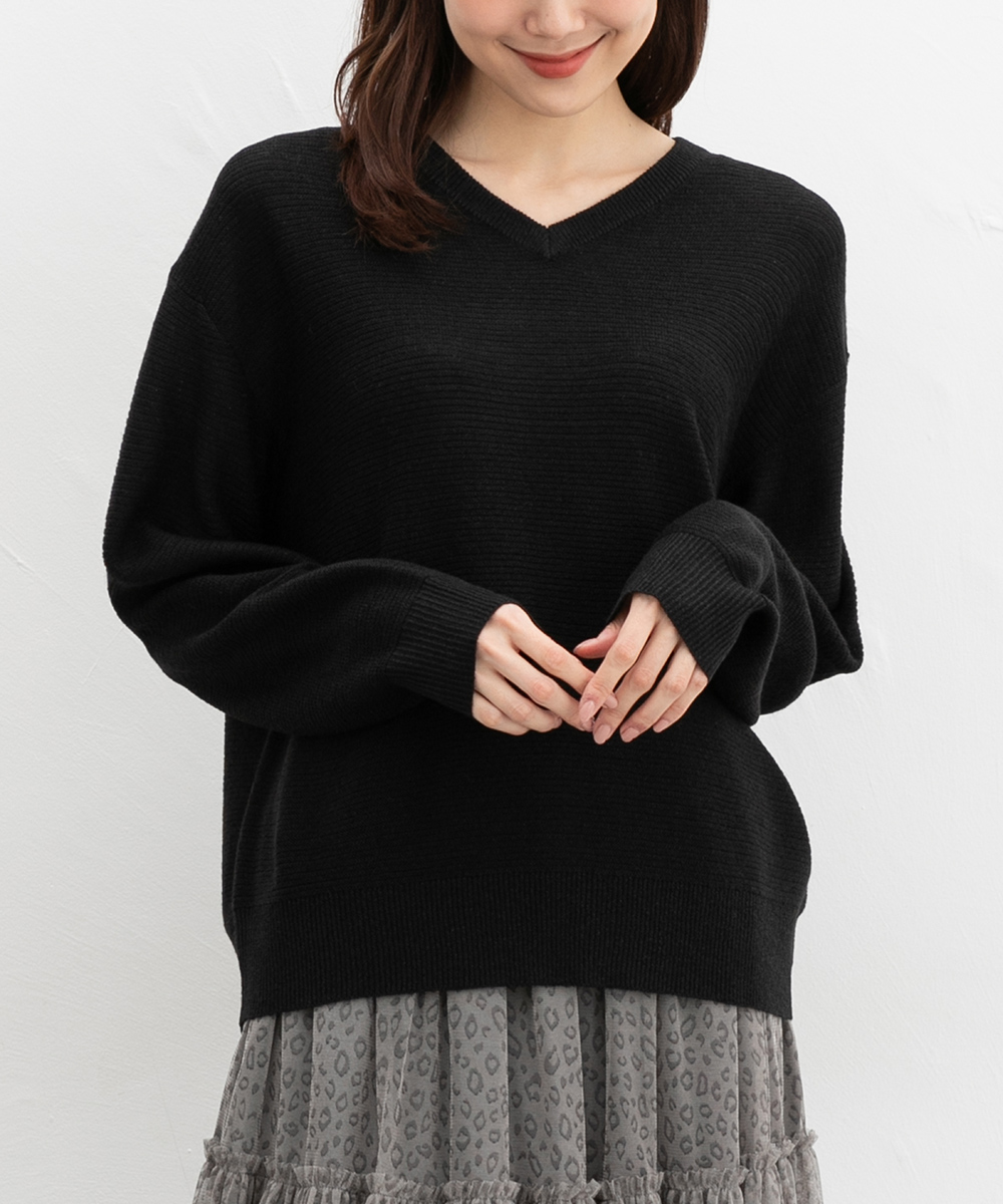 ブランド通販 セーター ニット トップス Honeys 長袖 ウォッシャブル UVカット バレエ