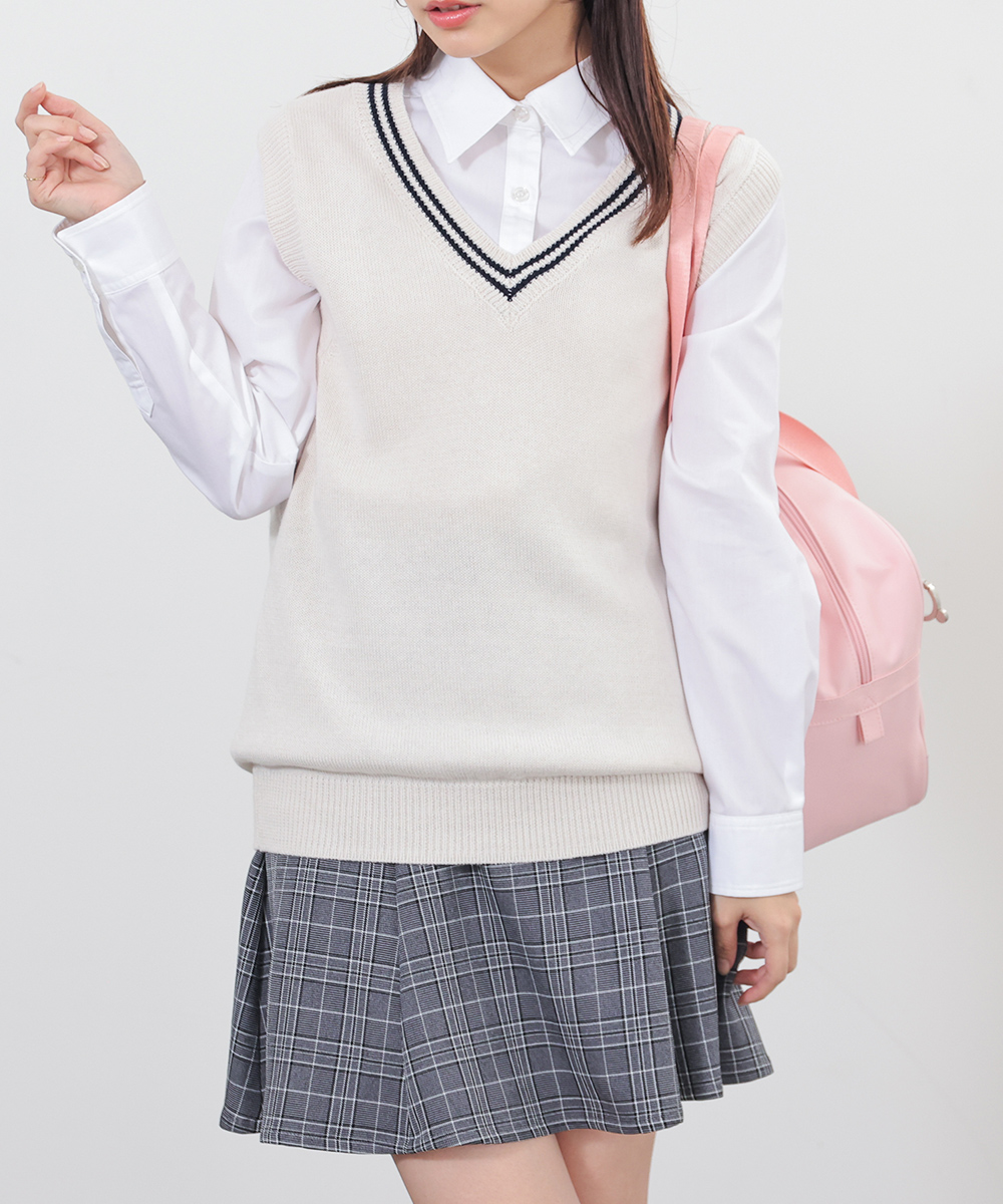 Honeys（ハニーズ） トップス ベスト ニット ノースリーブ 制服ベスト