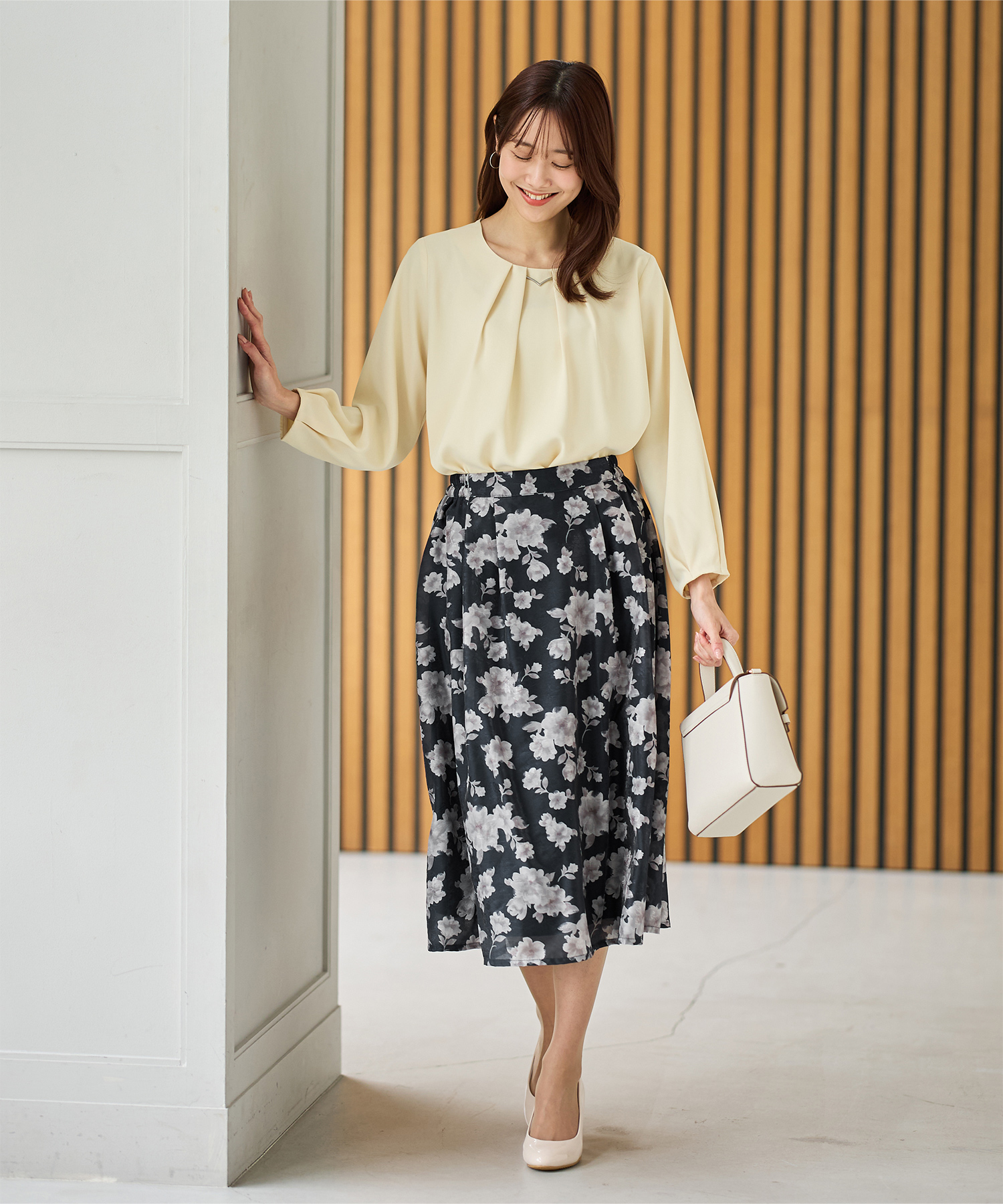 Honeys ボトムス スカート ひざ丈 大きいサイズ オフィス きれい