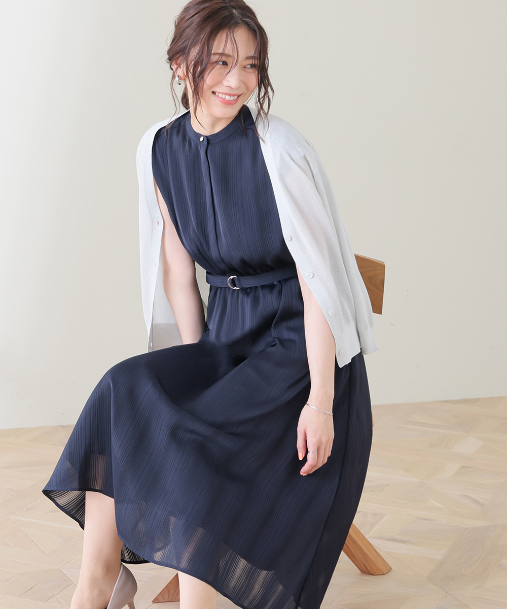 Honeys（ハニーズ） ワンピース ノースリーブ ロング丈 ノースリーブ