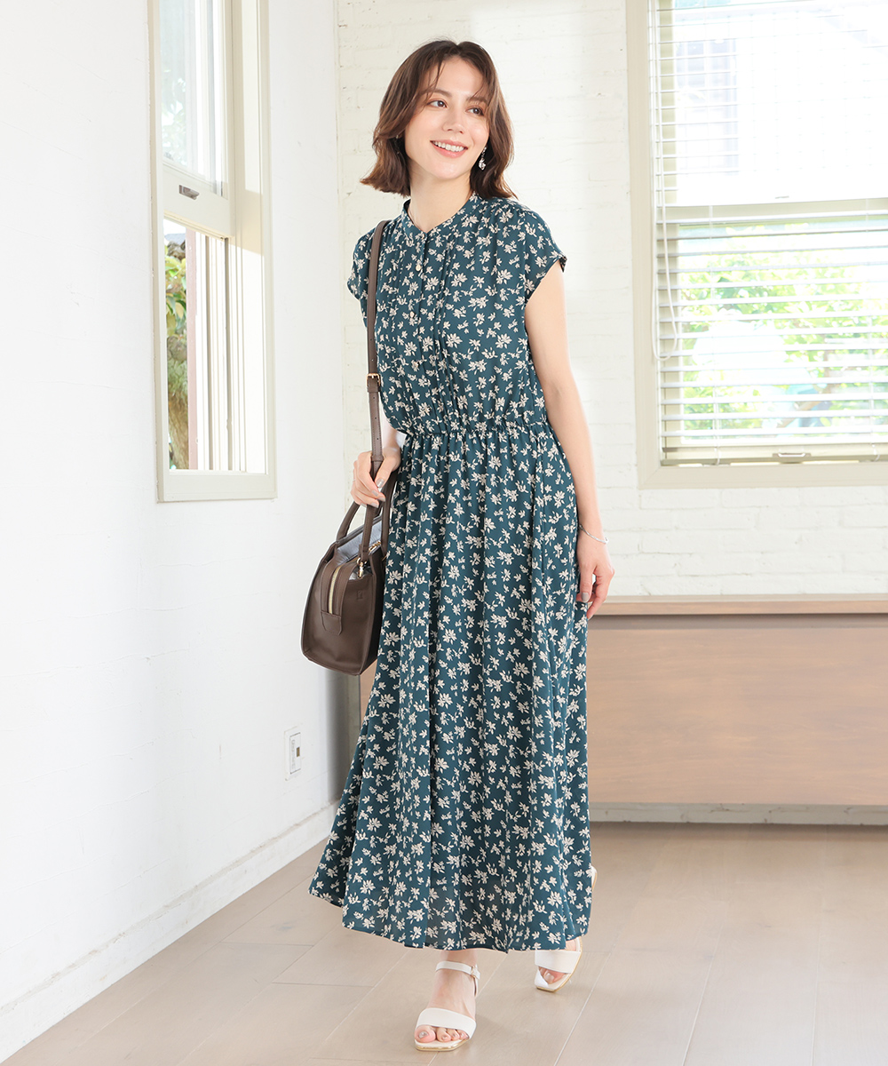 Honeys（ハニーズ） ワンピース ノースリーブ ロング丈 花柄