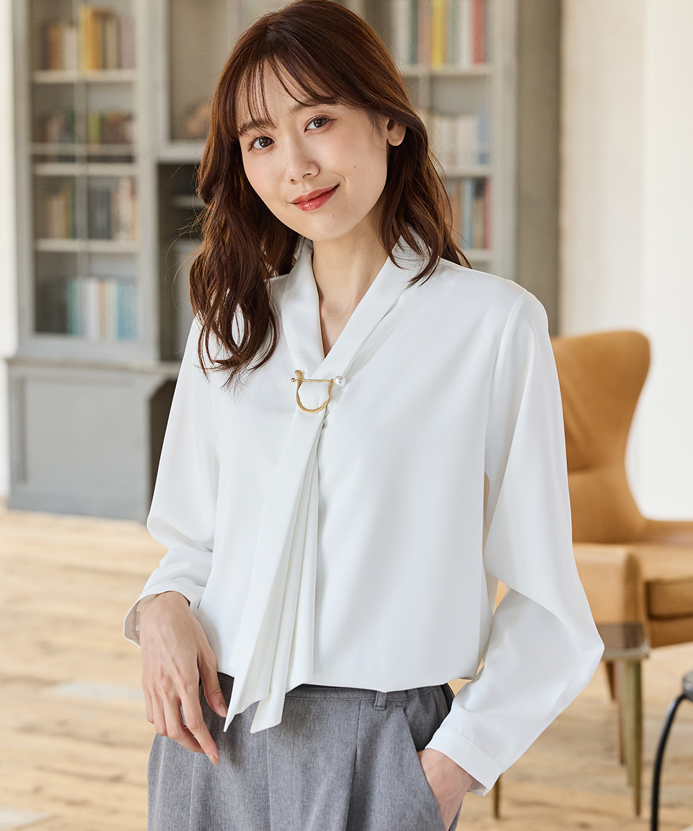 Honeys（ハニーズ） WEB限定 トップス ブラウス 長袖 大きいサイズ