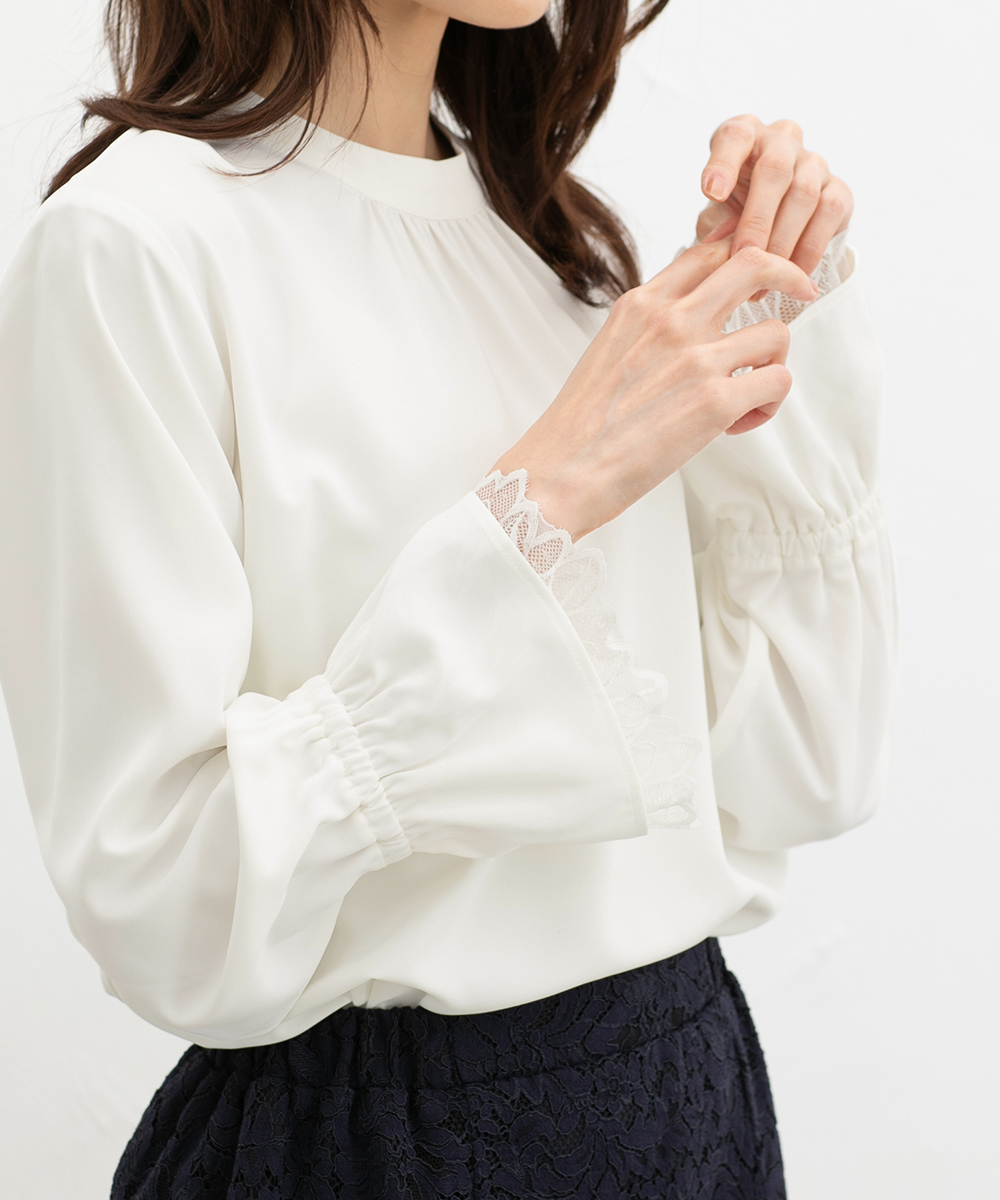 Honeys（ハニーズ） トップス ブラウス 長袖 オフィス きれいめ レース