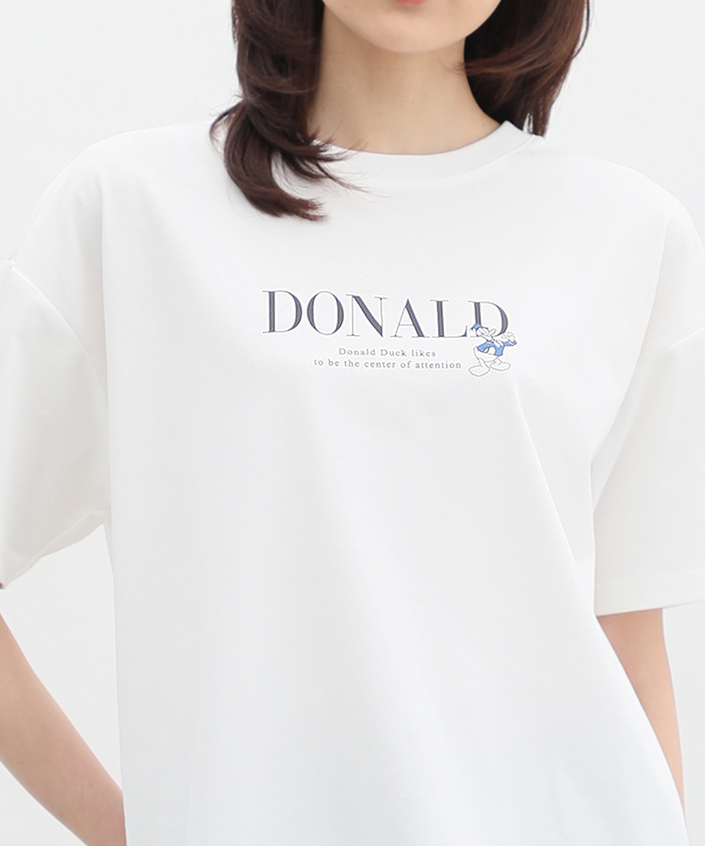 トップス Tシャツ レディース 半袖 ロゴ おしゃれ キャラクター ミッキー ミニー 大人 シンプル Honeys ハニーズ ディズニー／Ｔシャツ｜honeys-online｜05