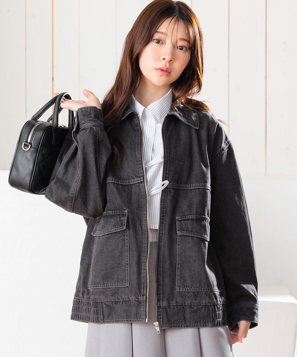 Honeys（ハニーズ） アウター ジャケット Gジャン ゆったり デニム 綿