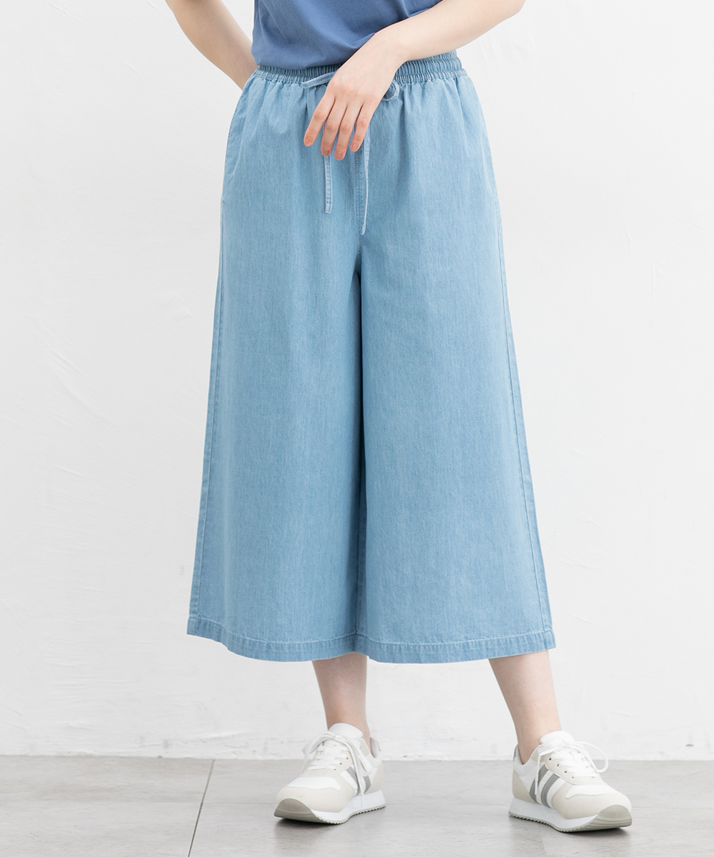 CHUMS ガウチョパンツ デニム All Over The Overall Gaucho Pants/オールオーバーザ