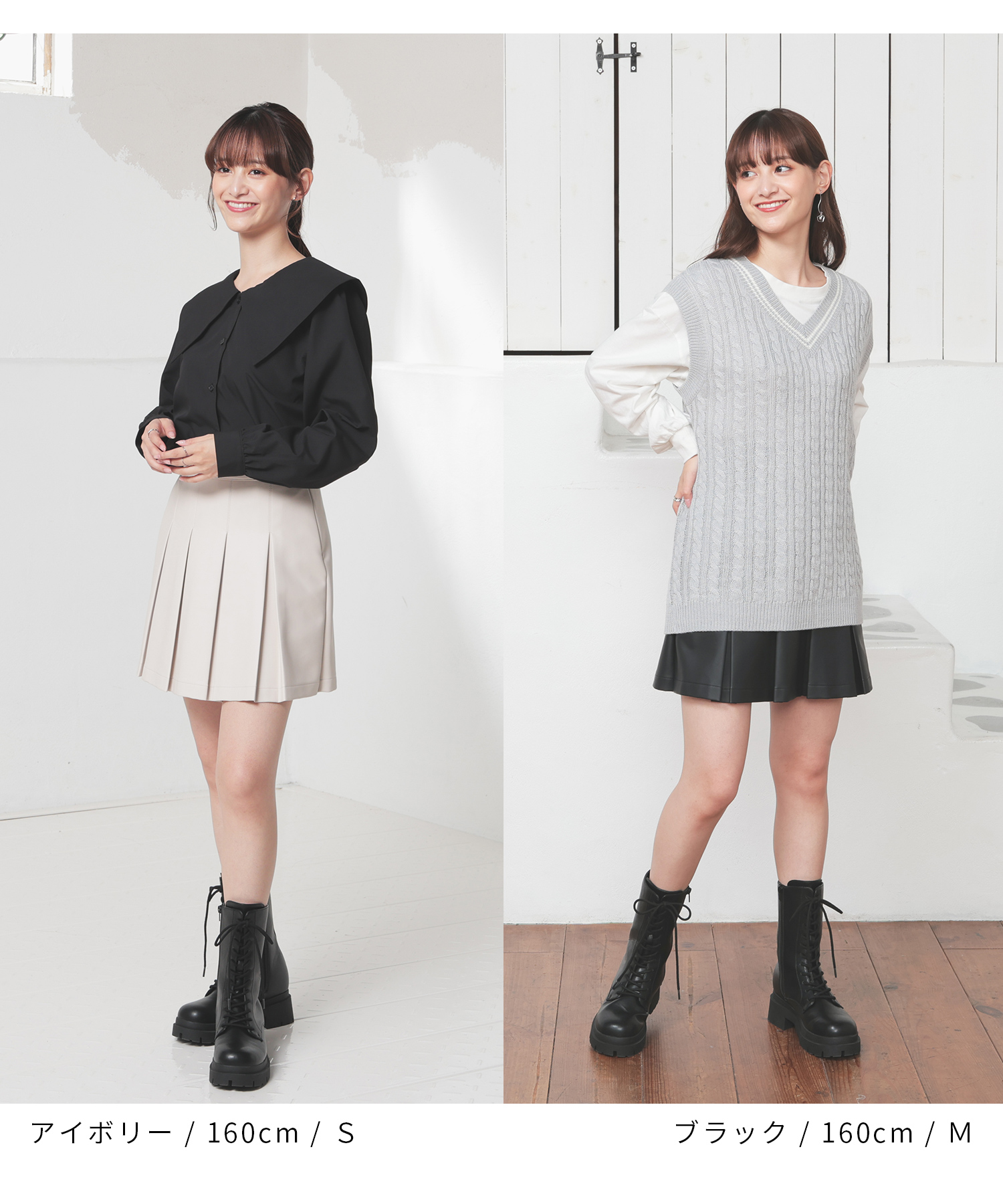 Honeys ボトムス スカート ミニスカート ミニ丈 プリーツ