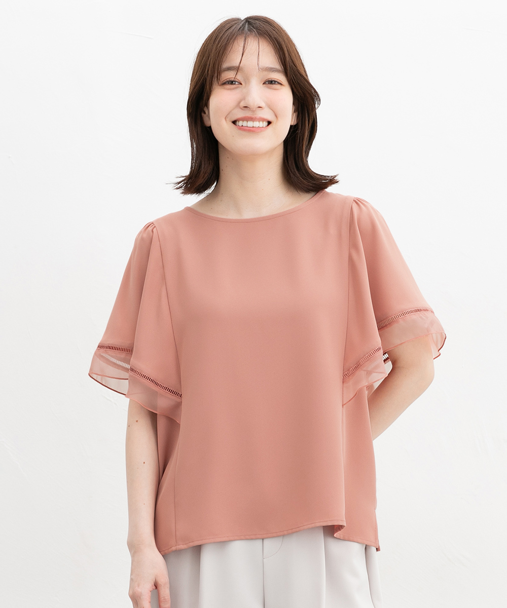 yori ヨリ　フクレフレアブラウス　ピンク pink 36 リボン 2025年最新】yori フクレフレアブラウスの人気アイテム - メルカリ