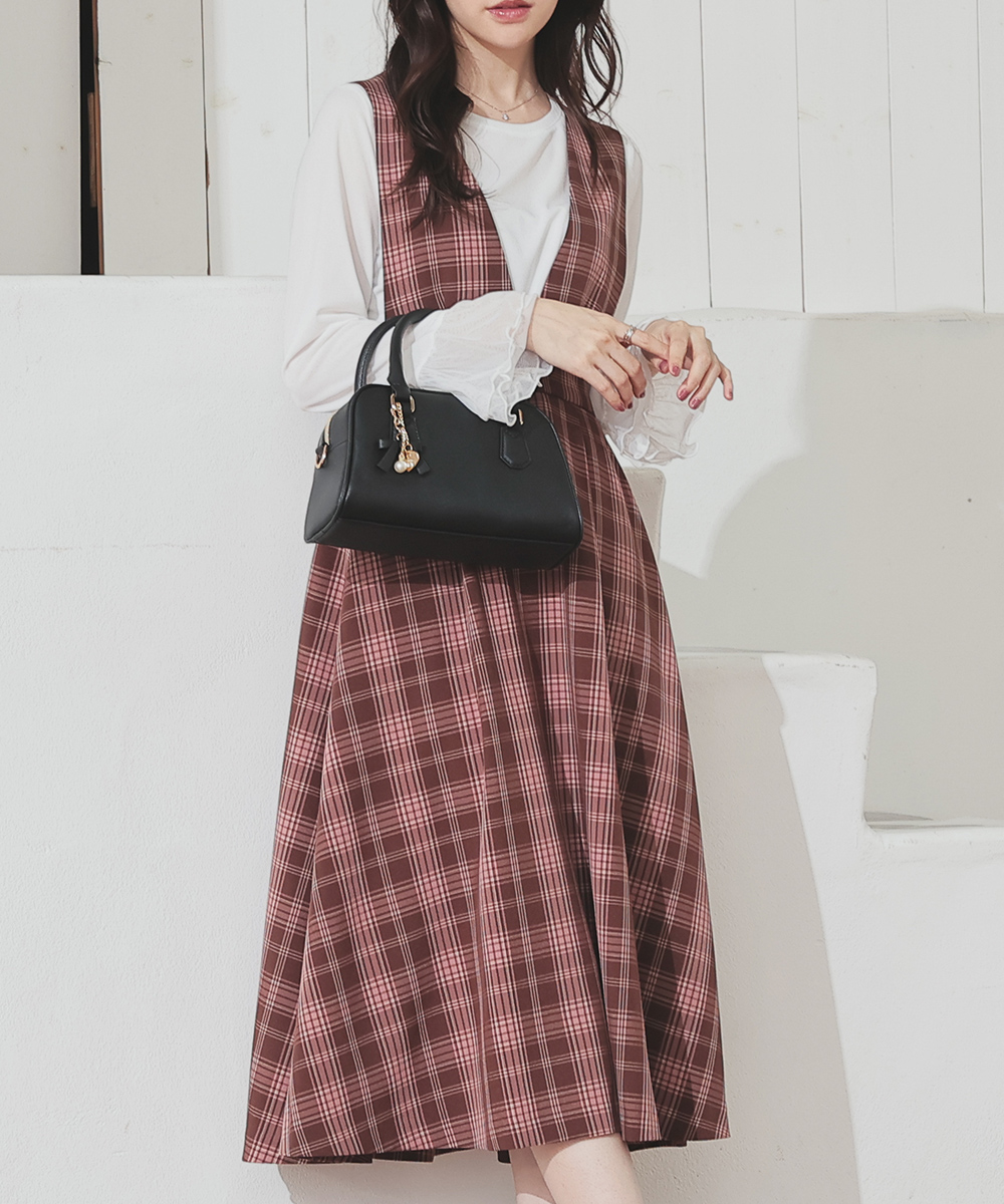 Honeys（ハニーズ） ワンピース ノースリーブ ロング丈 大きいサイズ