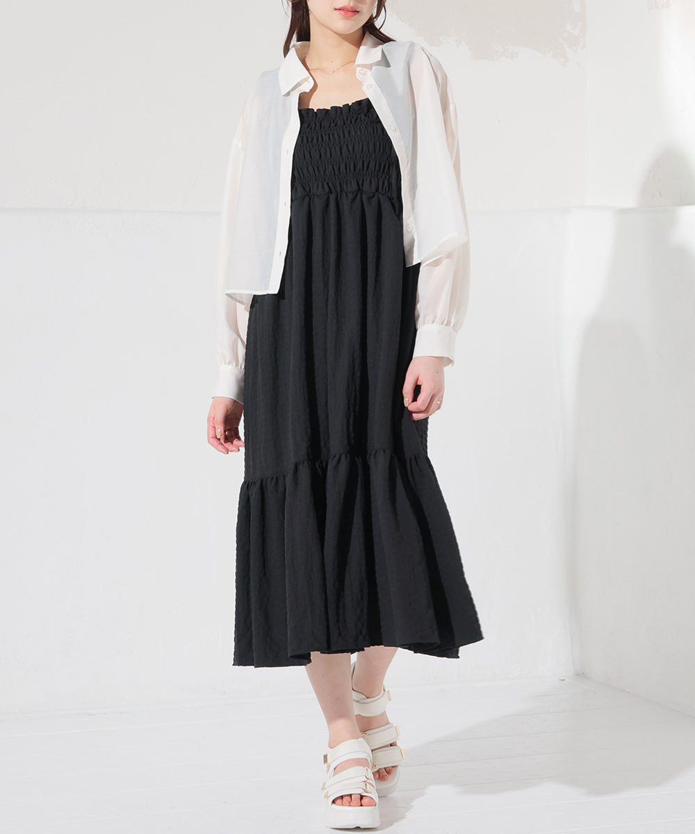 Honeys（ハニーズ） ワンピース ノースリーブ ロング丈 大きいサイズ