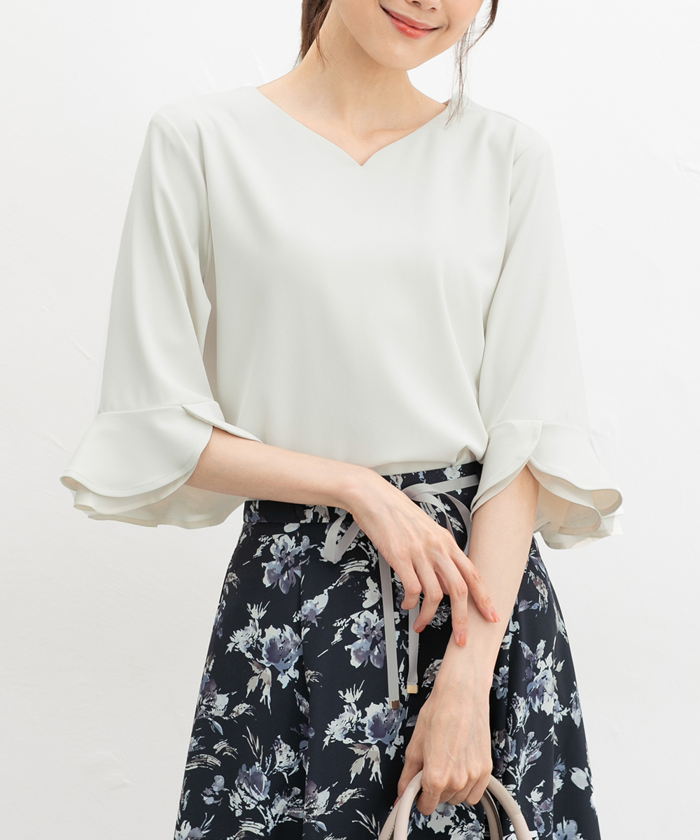 Honeys（ハニーズ） トップス ブラウス 大きいサイズ オフィス きれい