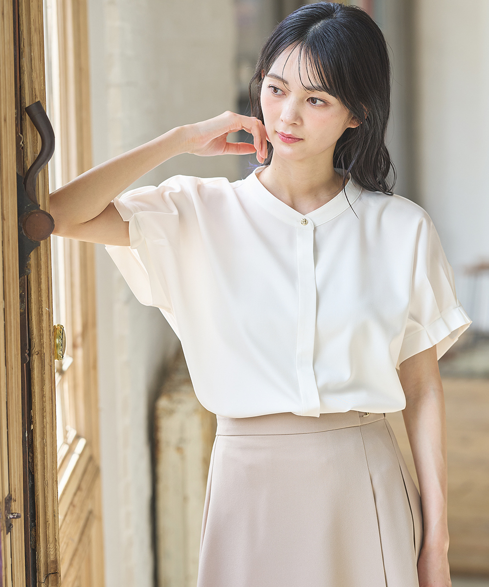 美品 マチャット ブラウス タックスリーブパフ 半袖