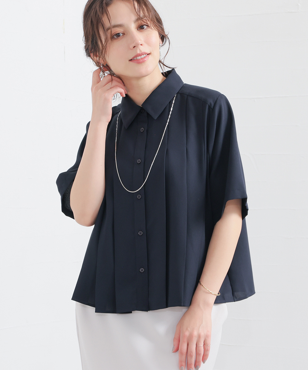 Honeys（ハニーズ） トップス ブラウス 半袖 再生ポリエステル