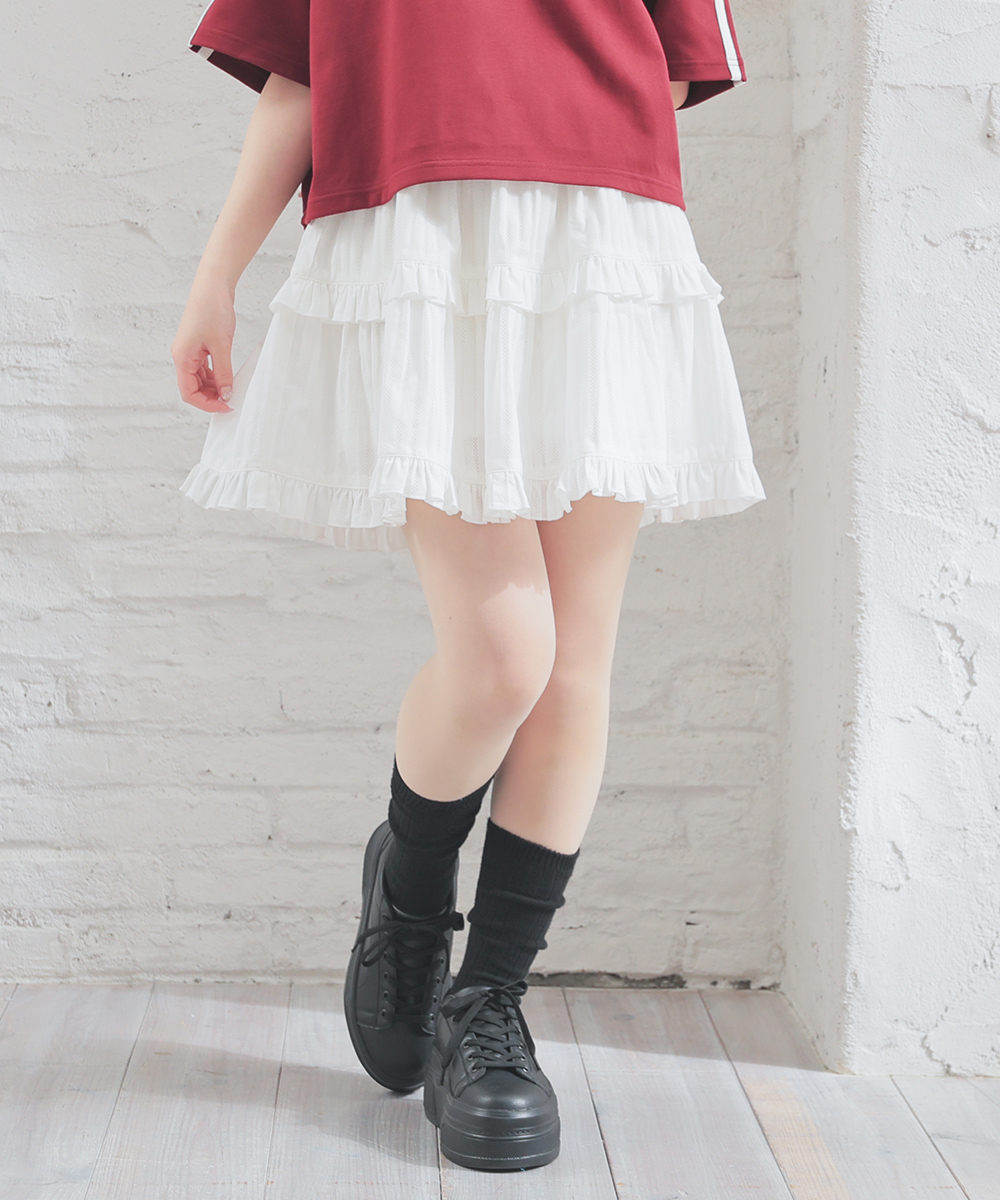 MisMis ミニスカート Honeys ボトムス スカート ミニスカート ミニ丈 フリルスカート