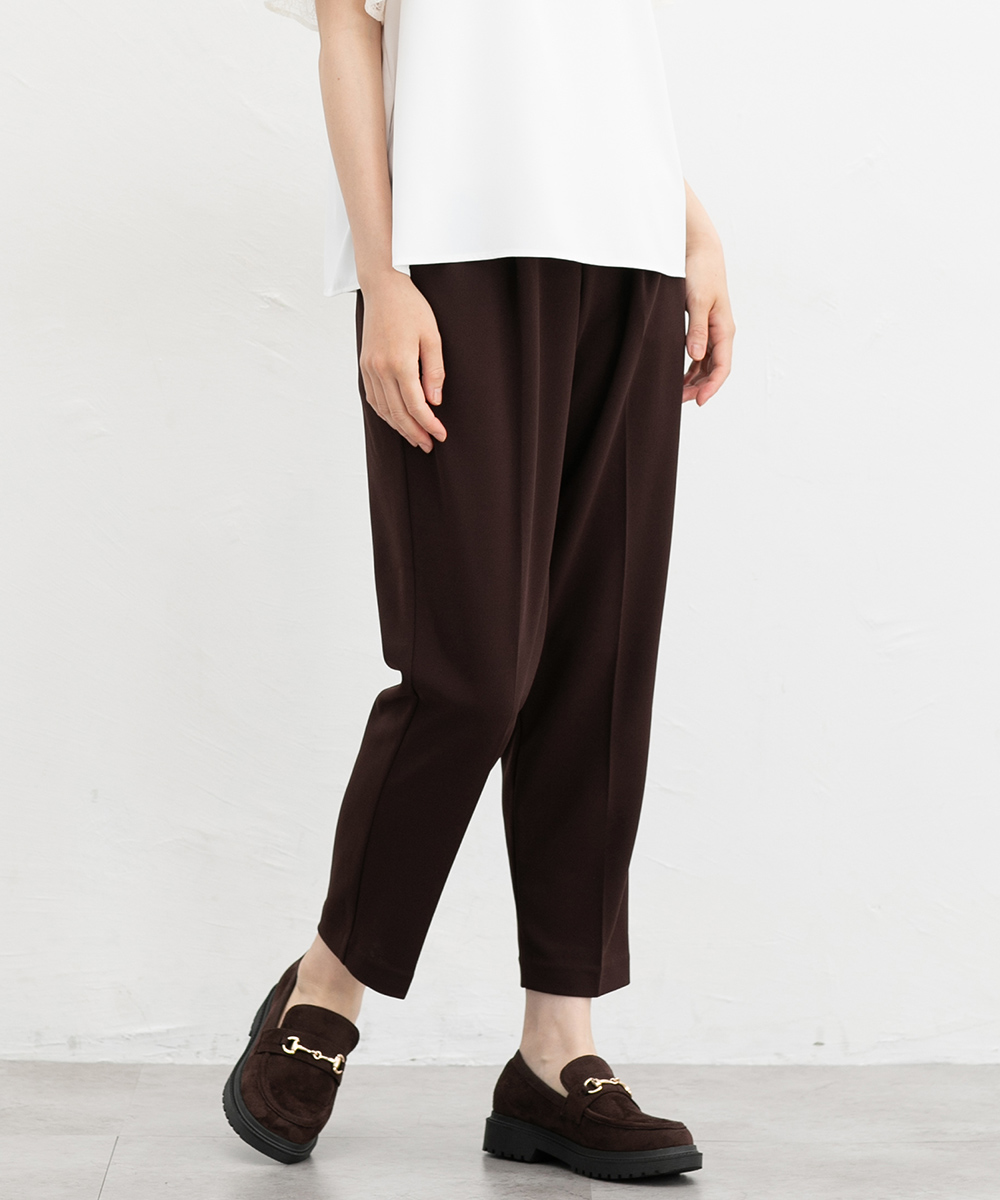 ボトムス パンツ 抗菌 抗菌防臭 防臭 オフィス きれいめ テーパード ジョーゼット 無地 ベーシックカラー レディース Honeys ハニーズ テーパードパンツ | Honeys | 07