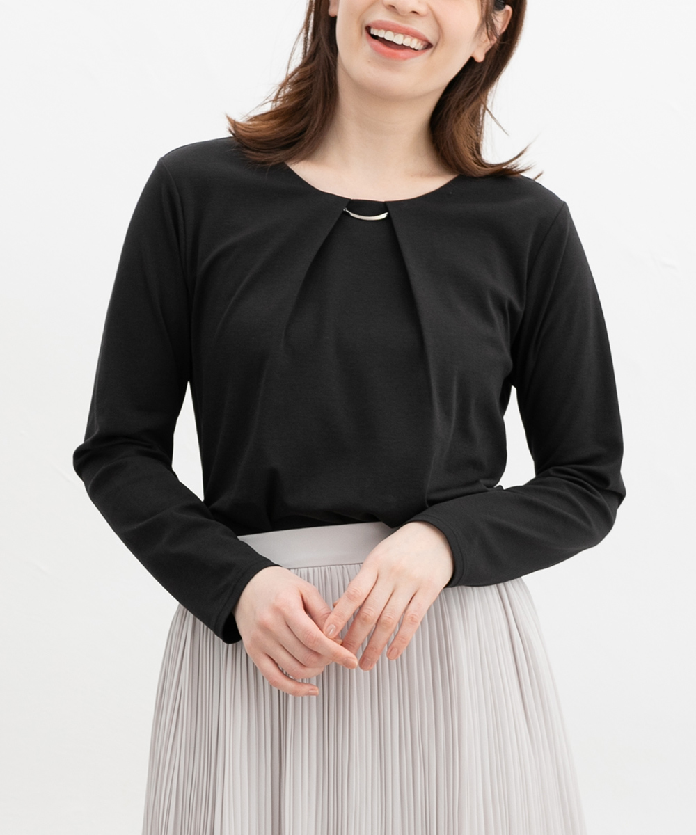 Honeys（ハニーズ） トップス カットソー 長袖 大きいサイズ オフィス