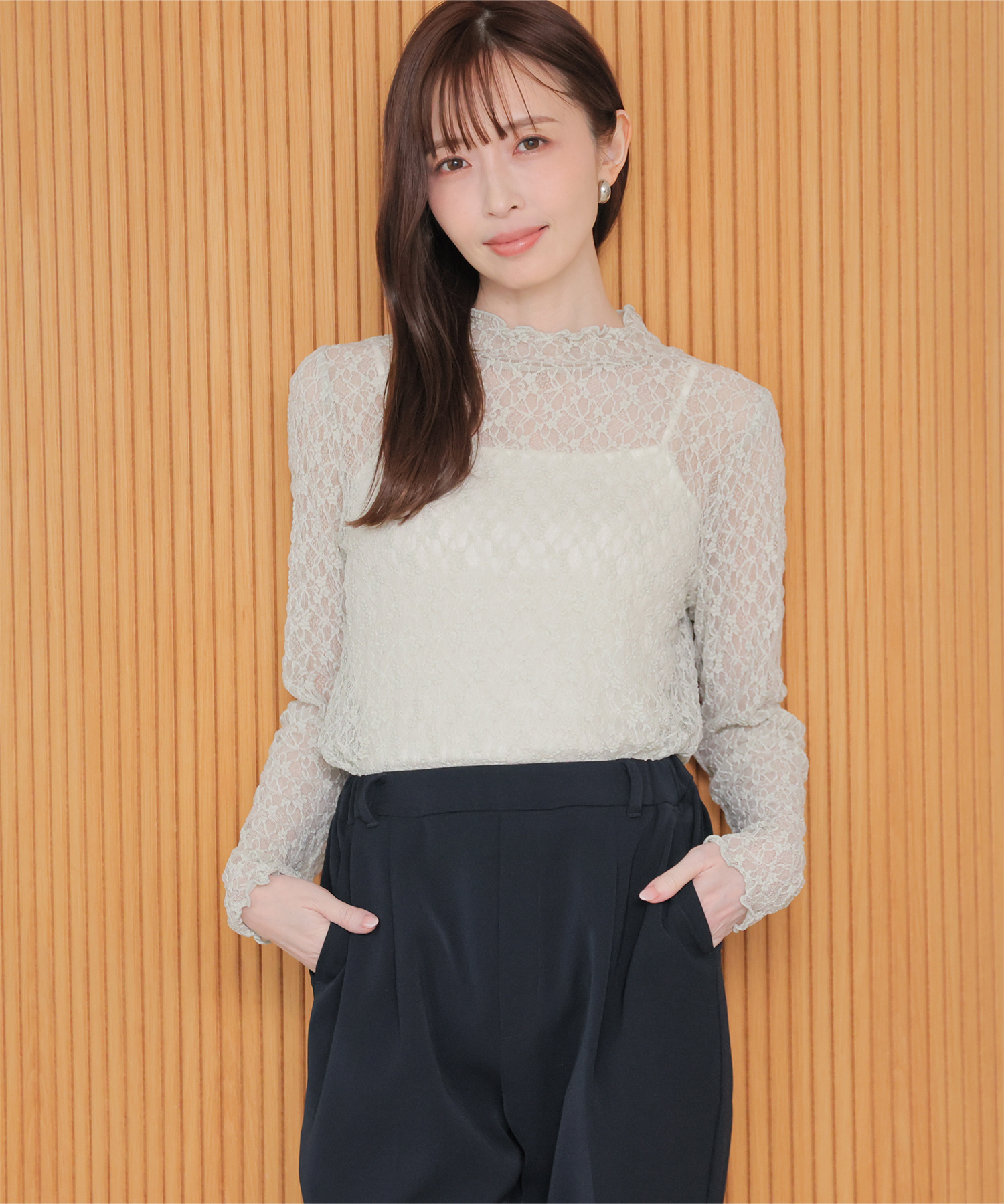 Honeys（ハニーズ） トップス カットソー 長袖 ハイネックトップス