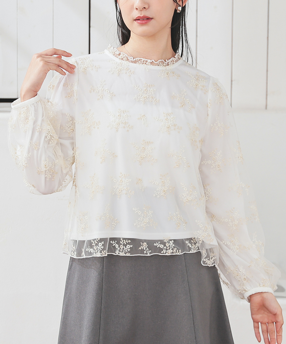 スプリングバニー刺繍ブラウス スプリングバニー刺繍ブラウス ファッション スプリングバニー刺繍ブラウス