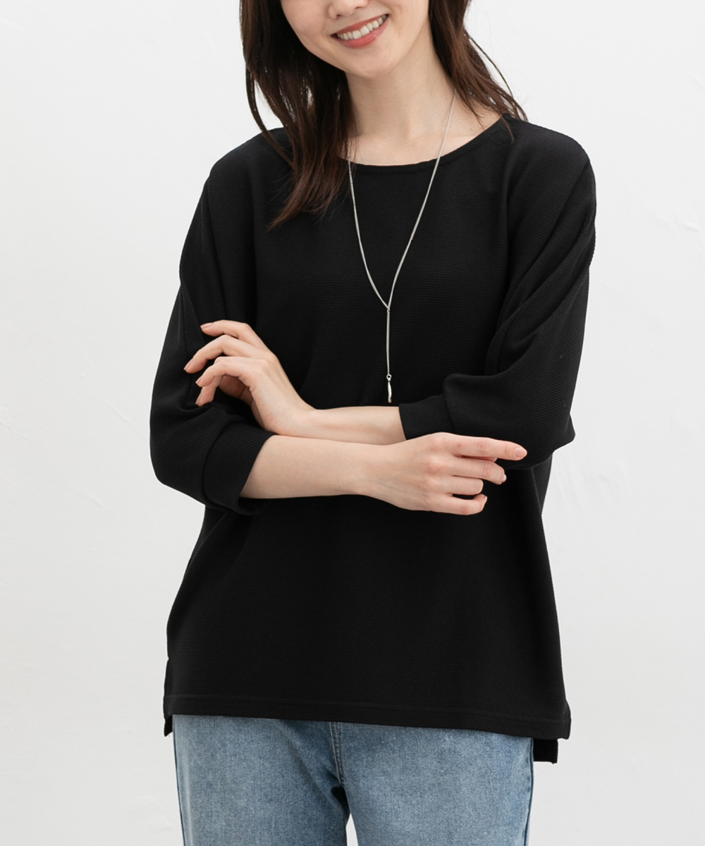 Honeys（ハニーズ） カットソー UVカット アクセサリー付き ドルマン袖