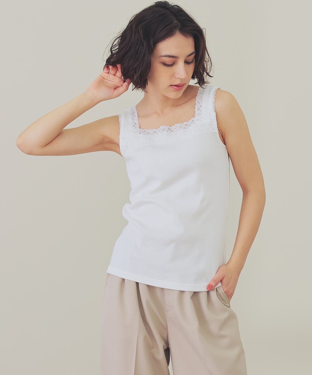 Honeys（ハニーズ） トップス タンクトップ レースタンク レース 2way