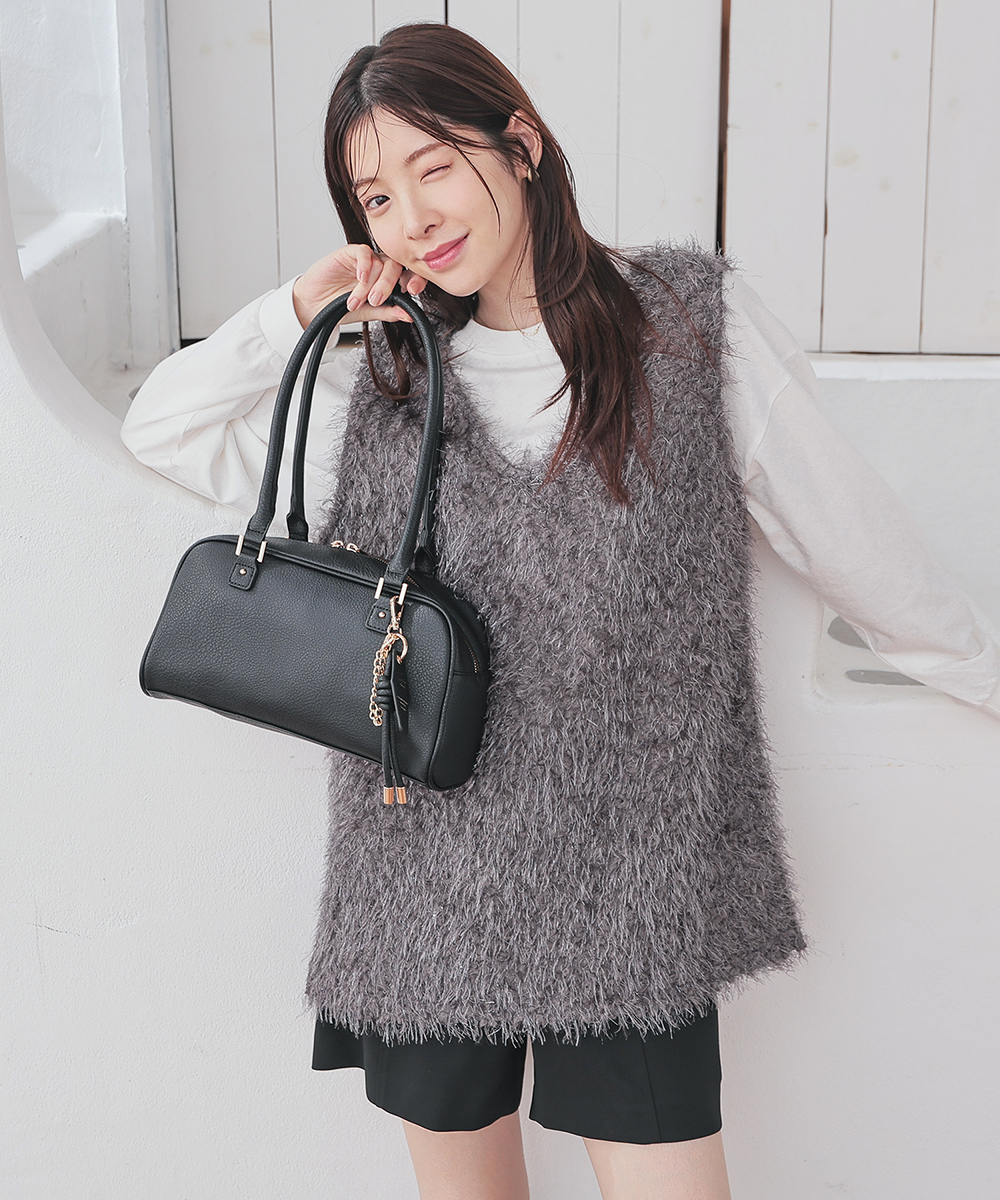 Honeys（ハニーズ） トップス ジレ カットソー ノースリーブ Vネック