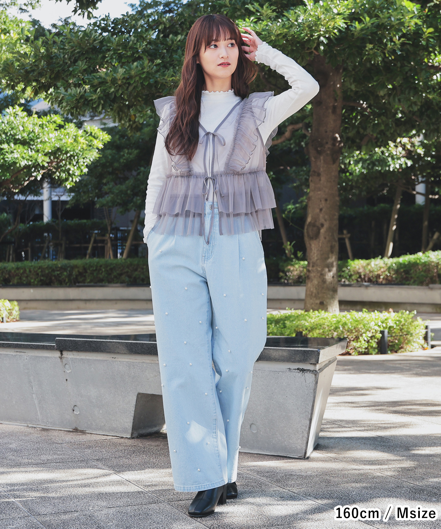 Honeys（ハニーズ） トップス カットソー ノースリーブ ベスト ジレ