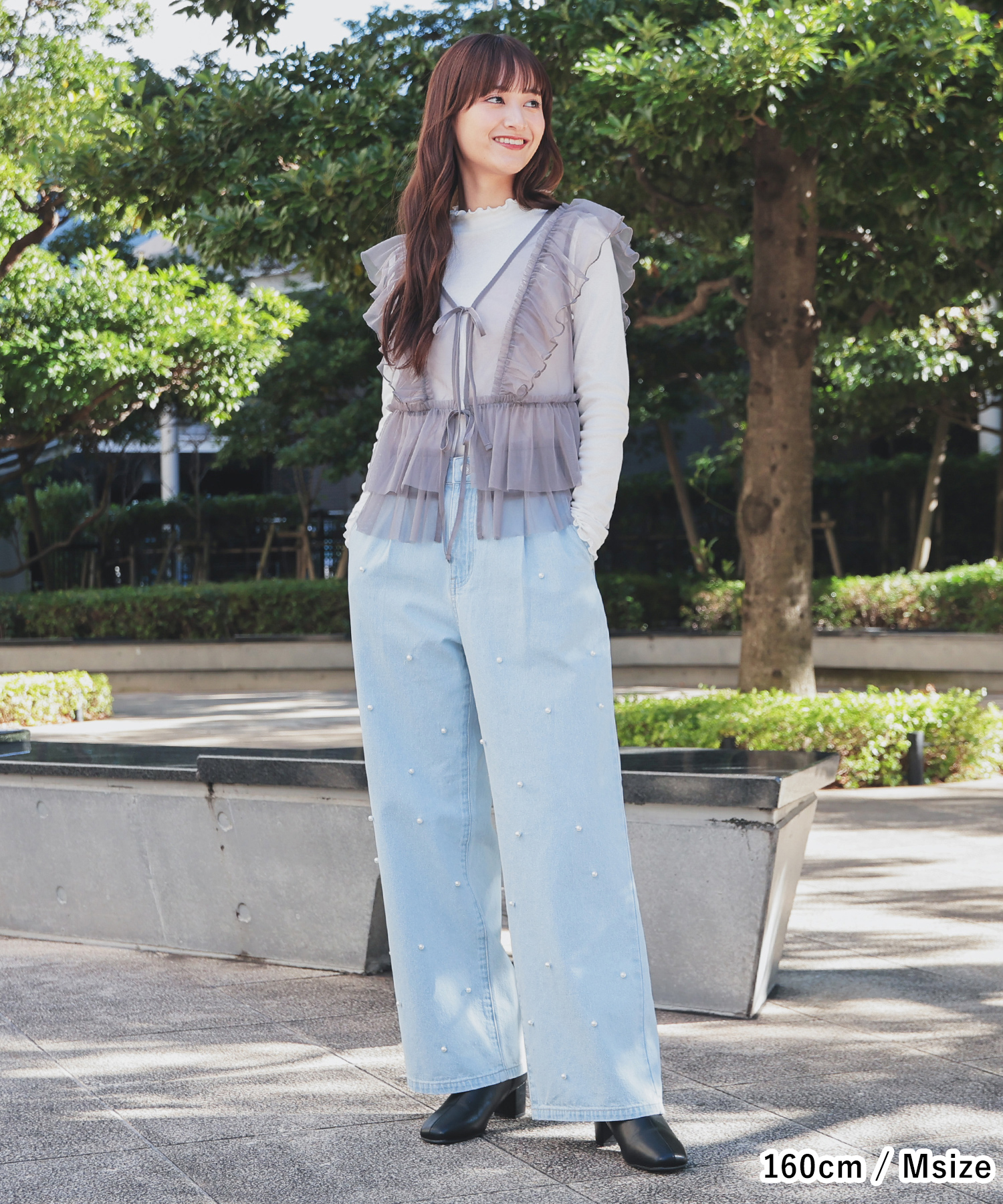 Honeys（ハニーズ） トップス カットソー ノースリーブ ベスト ジレ