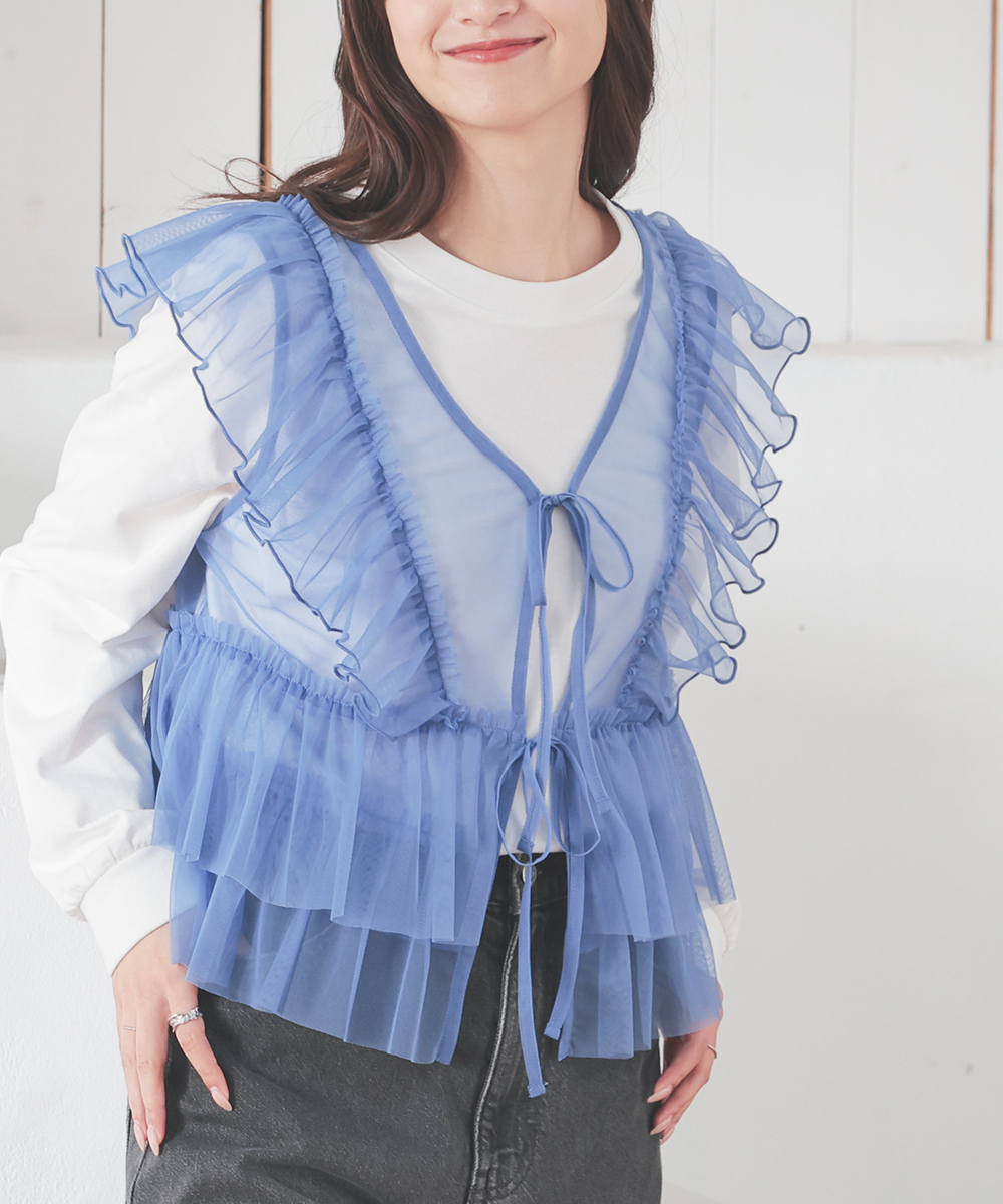 Honeys（ハニーズ） トップス カットソー ノースリーブ ベスト ジレ