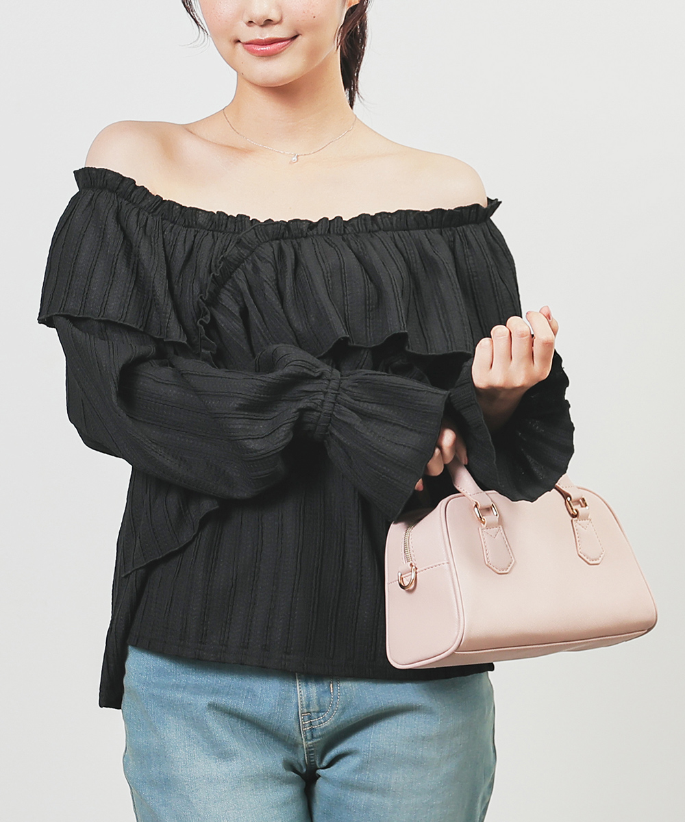 Honeys（ハニーズ） トップス カットソー 長袖 オフショルダー 2way